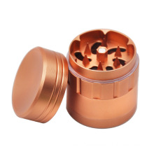 Flat lid Aluminum Alloy 40mm 4 Parts Weed Grinder Herb Grinder special teeth herb crusher custom logo smoking accessories